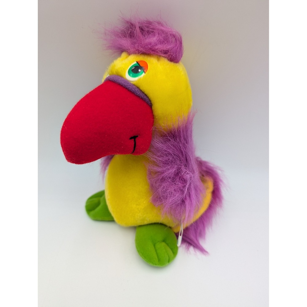 Amtoy American Greetings Plush Toucan Bird Yellow Purple 1982 Vintage Toy
